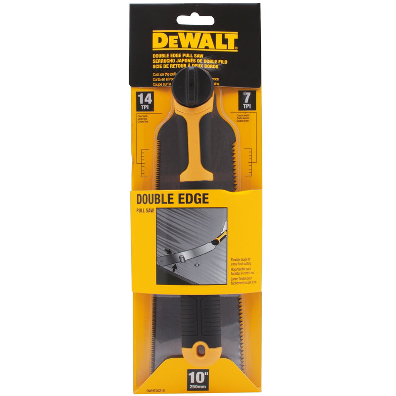 DeWalt 10 in. Double Edge Pull Saw 7/14 TPI Flush Cut