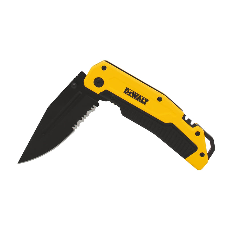 DeWalt Black/Yellow 8CR13MOV Steel > 6 in. Premium Pocket Knife