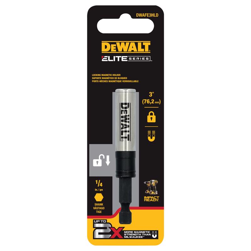 DeWalt ELITE SERIES Hex 1/4 in. X 3 in. L Magnetic Bit Holder