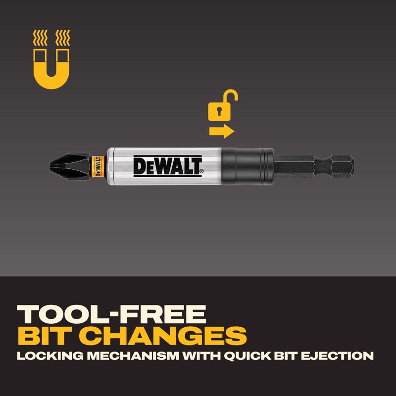 DeWalt ELITE SERIES Hex 1/4 in. X 3 in. L Magnetic Bit Holder