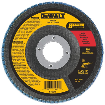 DeWalt 4-1/2 in. D X 7/8 in. Zirconia Flap Disc Cut-Off Wheel DW8309