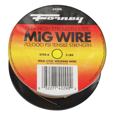 Forney 0.024 in. Mild Steel MIG Welding Wire 70000 psi 2 lb