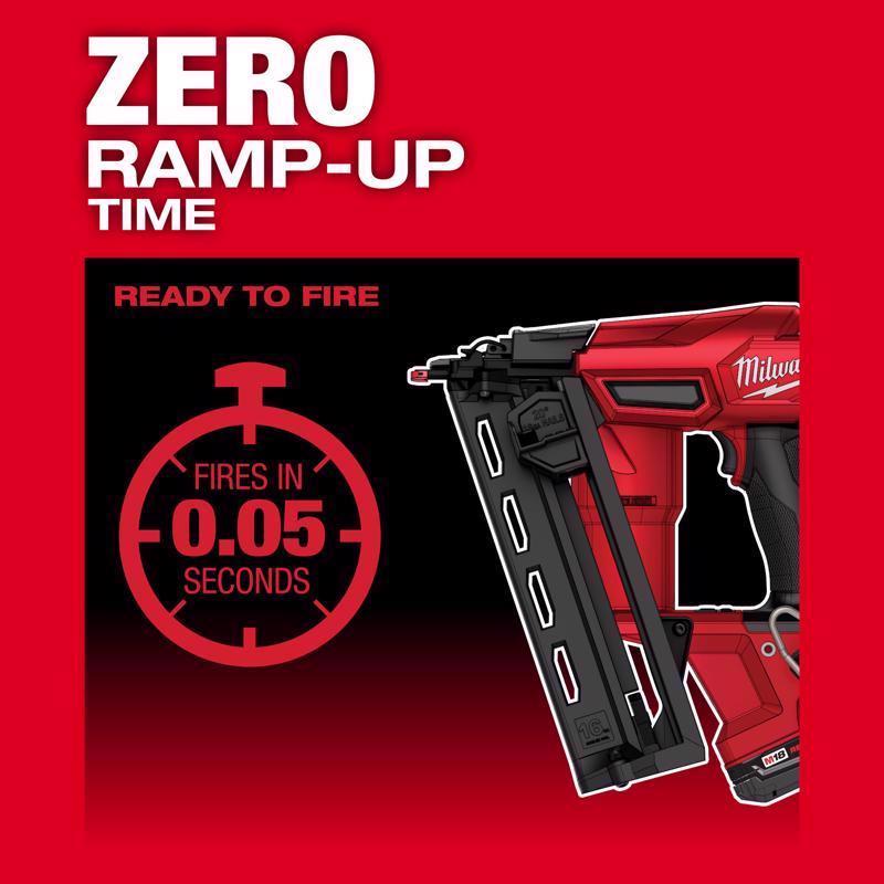 Milwaukee M18 FUEL 16 Ga. 18 Volt Brushless 20 deg Angled Finish Nailer