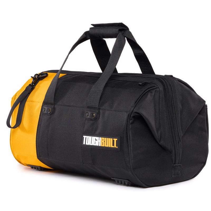 ToughBuilt 16 in. W X 10 in. H Polyester Massive Mouth Tool Bag 38 pocket Black/Gray/Orange