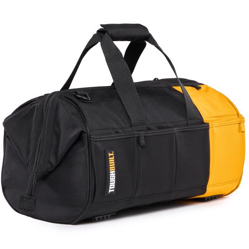 ToughBuilt 16 in. W X 10 in. H Polyester Massive Mouth Tool Bag 38 pocket Black/Gray/Orange