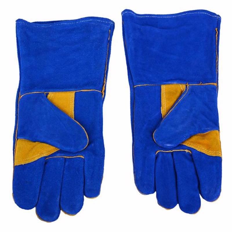 Forney 13 in. Insulated Leather Welding Gloves Blue XL