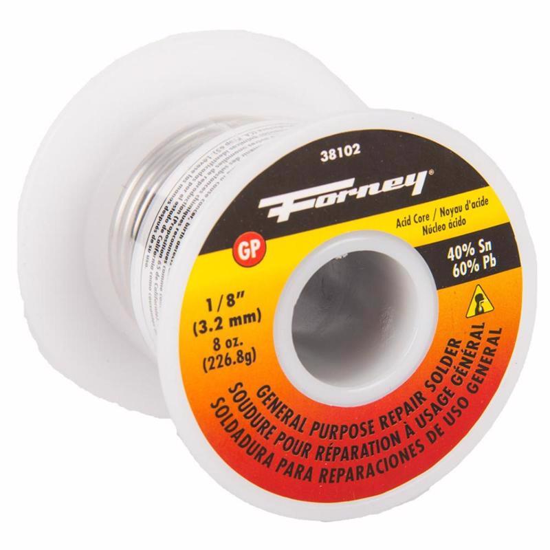 Forney 8 oz Solid Wire Solder 0.13 in. D Tin/Lead 40/60