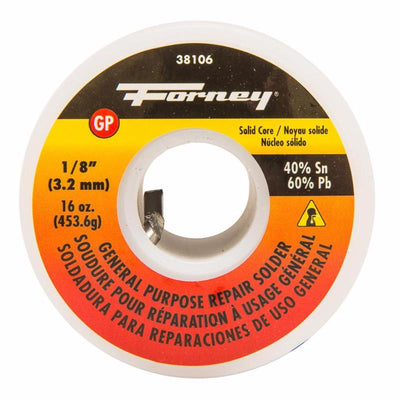 Forney 16 oz Solid Wire Solder 0.13 in. D Tin/Lead 40/60