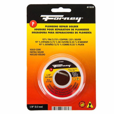 Forney 4 oz Lead-Free Plumbing Solder 0.13 in. D Tin/Copper/Silver 97/2.75/0.25