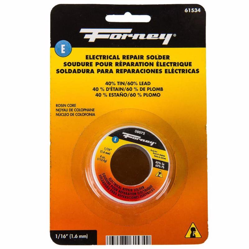Forney 4 oz Rosin Core Solder Wire 0.06 in. D Tin/Lead 40/60