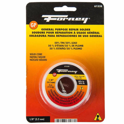 Forney 4 oz Solid Wire Solder 0.13 in. D Tin/Lead 50/50
