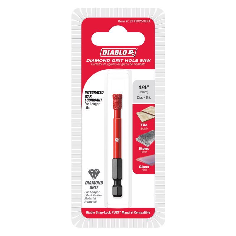 Diablo 5/16 in. Diamond Grit 5.52 in. L X 1/4 in. D Hole Saw