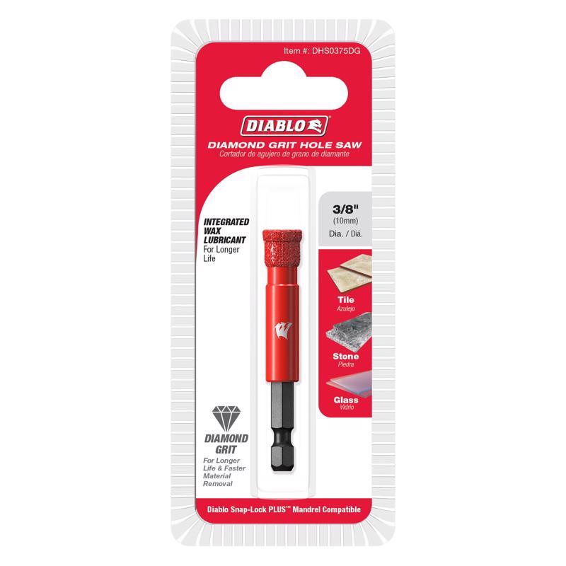 Diablo 3/8 in. Diamond Grit 5.52 in. L X 1/4 in. D Hole Saw