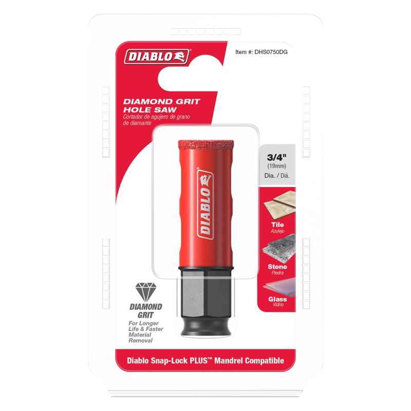 Diablo 3/4 in. Diamond Grit 5.52 in. L X 1/4 in. D Hole Saw