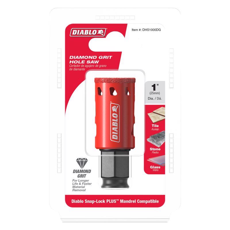Diablo 1 in. Diamond Grit 5.52 in. L X 1/4 in. D Hole Saw