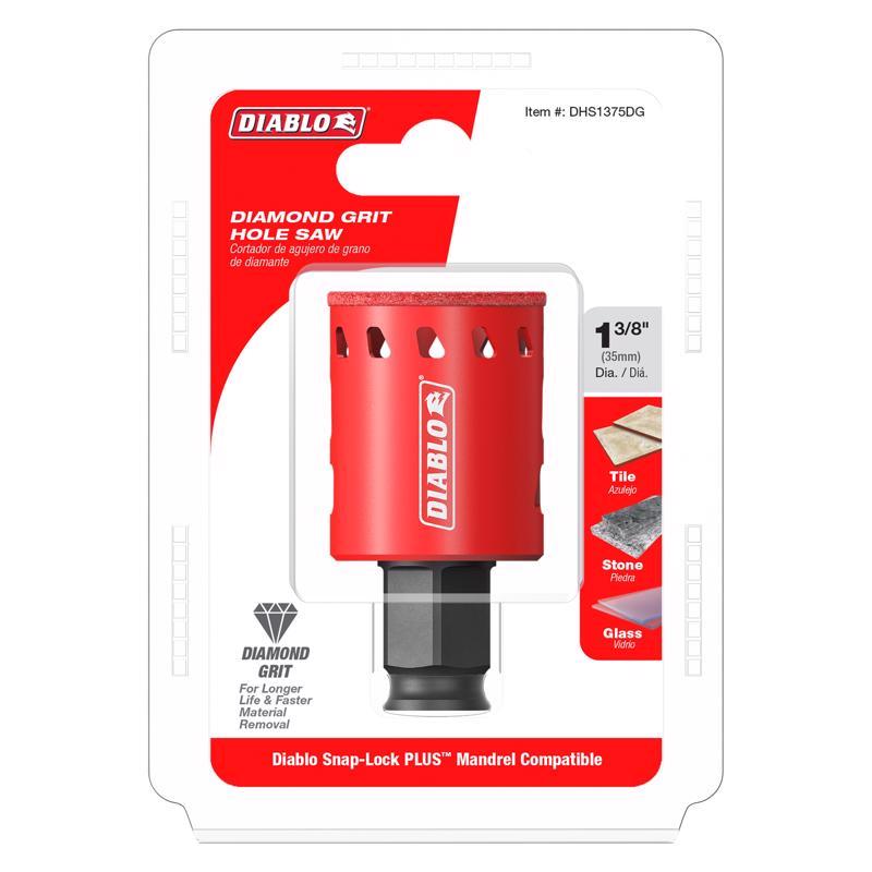 Diablo 1-3/8 in. Diamond Grit 5.52 in. L X 1/4 in. D Hole Saw