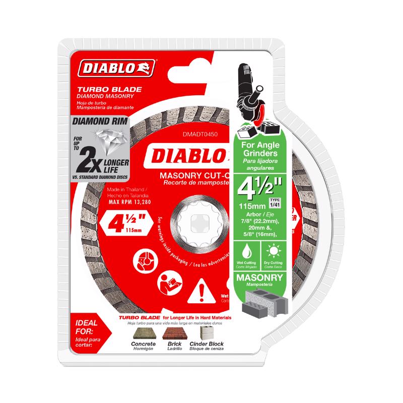 Diablo 4-1/2 in. D X 7/8 in. Diamond Masonry Cut-Off Disc