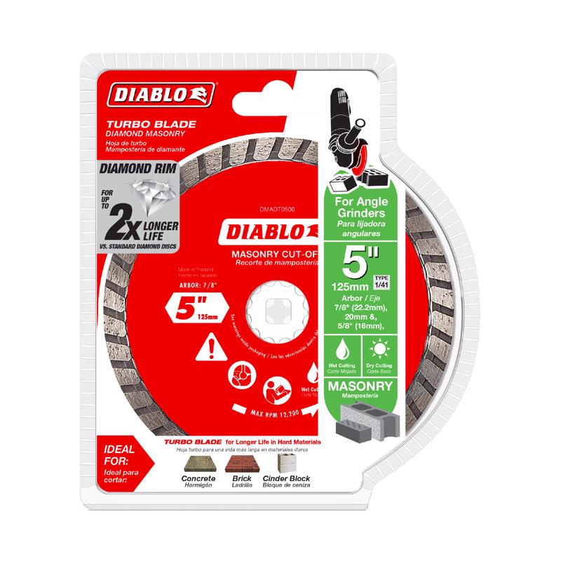 Diablo 5 in. D X 7/8 in. X .08 in. thick Diamond Masonry Cut-Off Disc