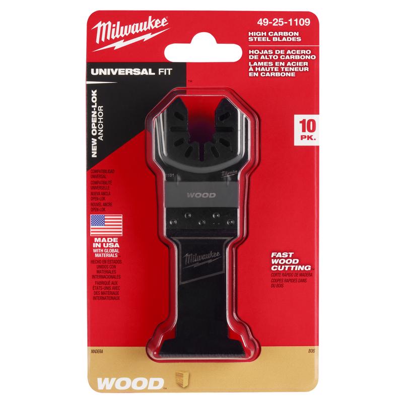 Milwaukee Universal Fit Open-Lok 4.06 in. L X 1-3/8 in. W High Carbon Steel Multi-Tool Oscillating B