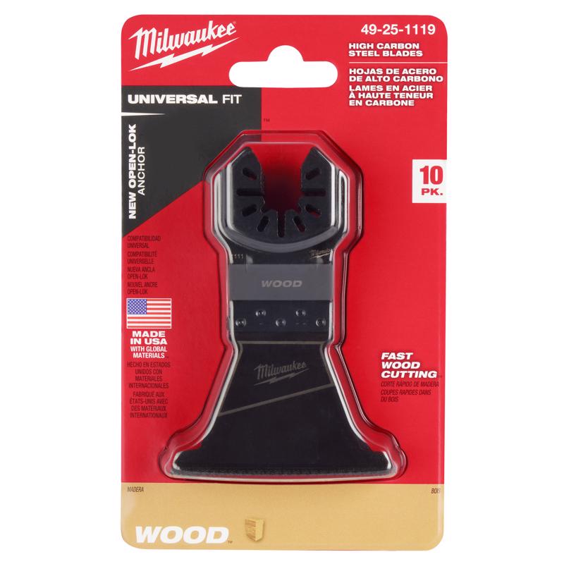 Milwaukee Universal Fit Open-Lok 3.68 in. L X 2-1/2 in. W High Carbon Steel Multi-Tool Oscillating B