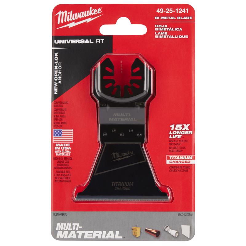 Milwaukee Universal Fit Open-Lok 2-1/2 in. W Bi-Metal Multi-Tool Oscillating Blade Multi-Material 1