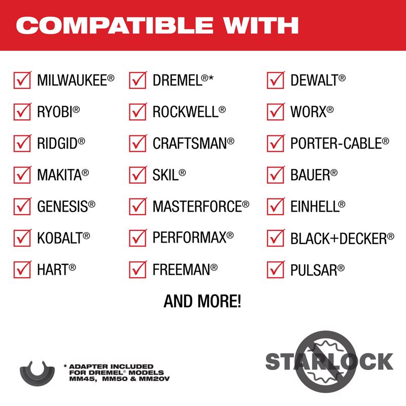 Milwaukee Universal Fit Open-Lok 1-1/8 in. W Bi-Metal Multi-Tool Oscillating Blade Multi-Material 10