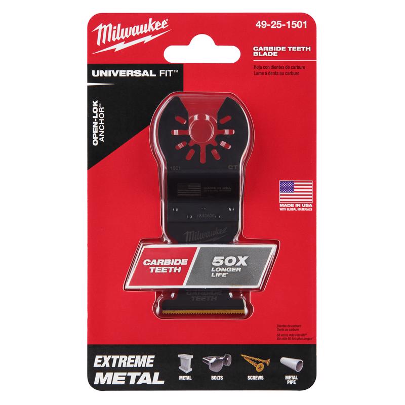 Milwaukee Universal Fit Open-Lok 1-3/8 in. W Carbide Metal Blade Extreme Metal