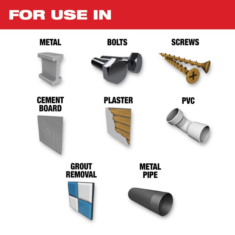 Milwaukee Universal Fit Open-Lok 1-3/8 in. W Carbide Metal Blade Extreme Metal 2 pk