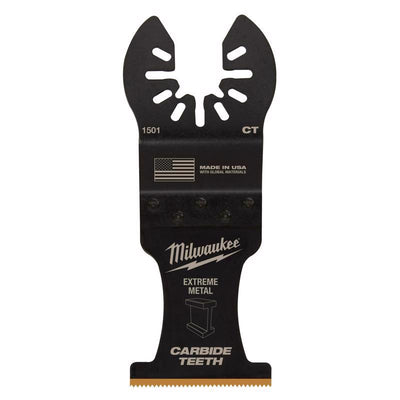 Milwaukee Universal Fit Open-Lok 3.58 in. L X 1-3/8 in. W Carbide Extreme Materials Multi-Tool Oscil