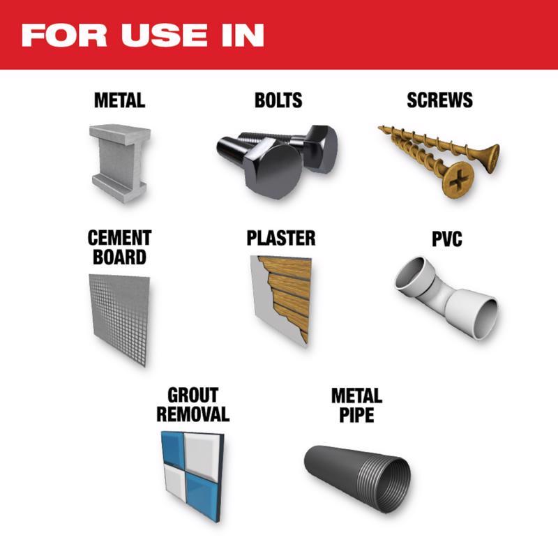 Milwaukee Universal Fit Open-Lok 3.58 in. L X 1-3/8 in. W Carbide Extreme Materials Multi-Tool Oscil
