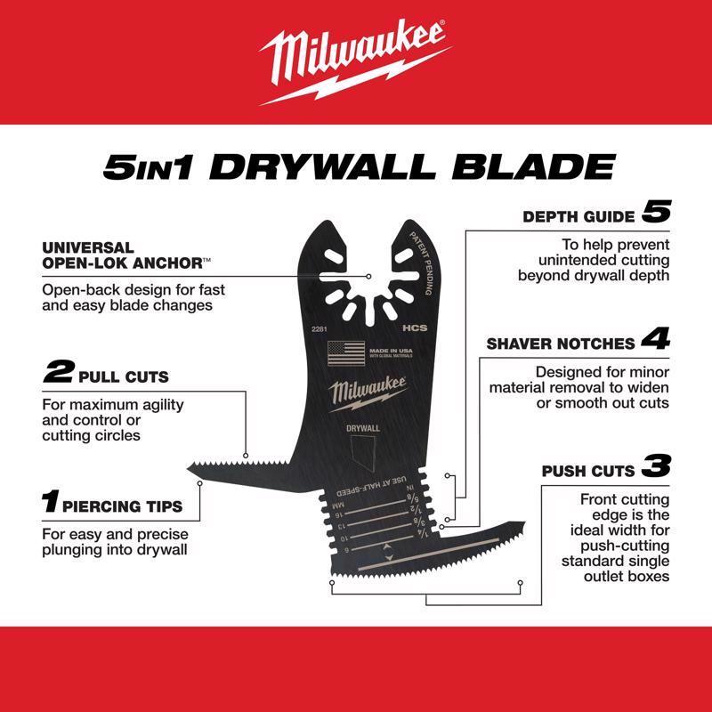 Milwaukee Open-Lok Drywall Blade