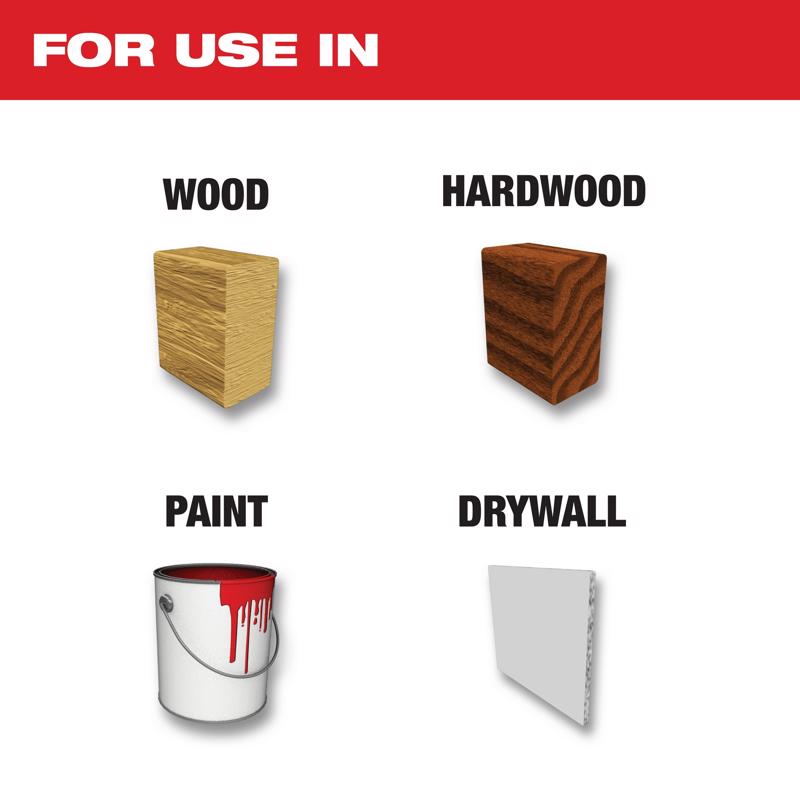 Milwaukee 3-1/2 in. Silicon Carbide 80 Grit Triangular Sanding Paper 6 pk
