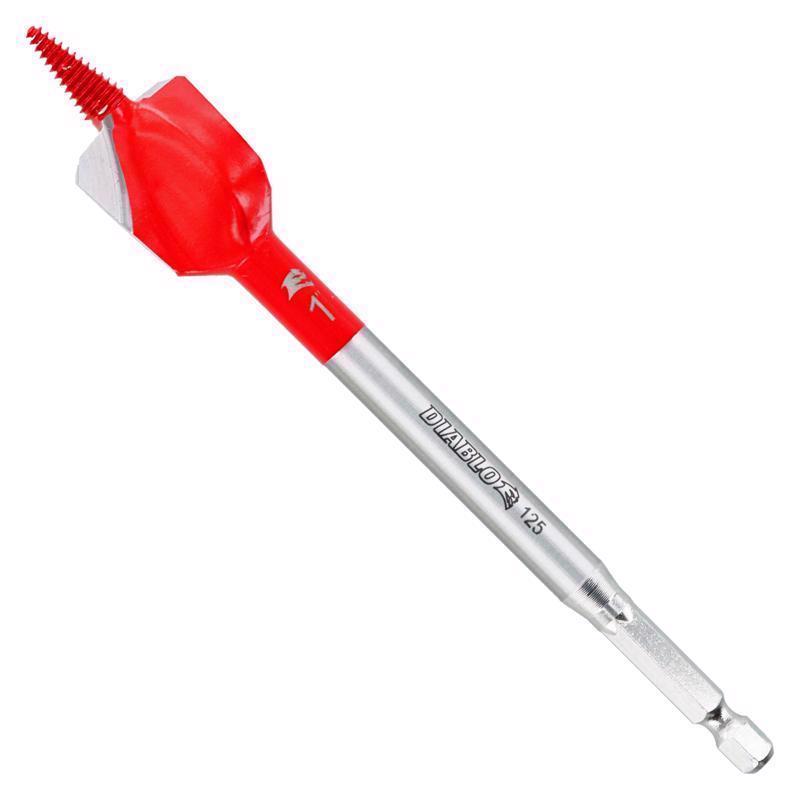 Diablo Demo Demon 1 in. X 6 in. L High Carbon Steel Nail-Embedded Wood Spade Bit Hex Shank