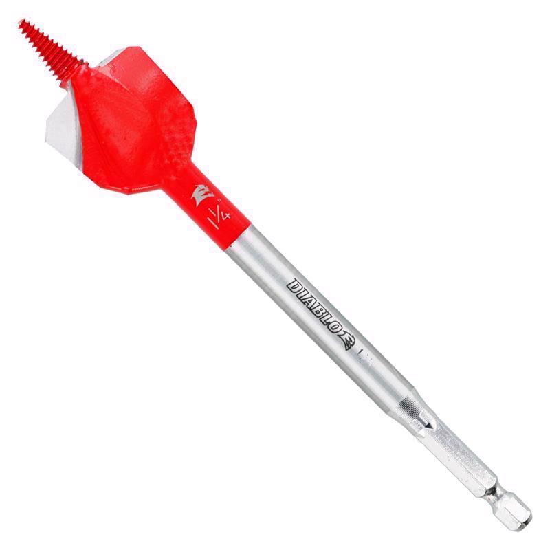 Diablo Demo Demon 1-1/4 in. X 6 in. L High Carbon Steel Nail-Embedded Wood Spade Bit Hex Shank