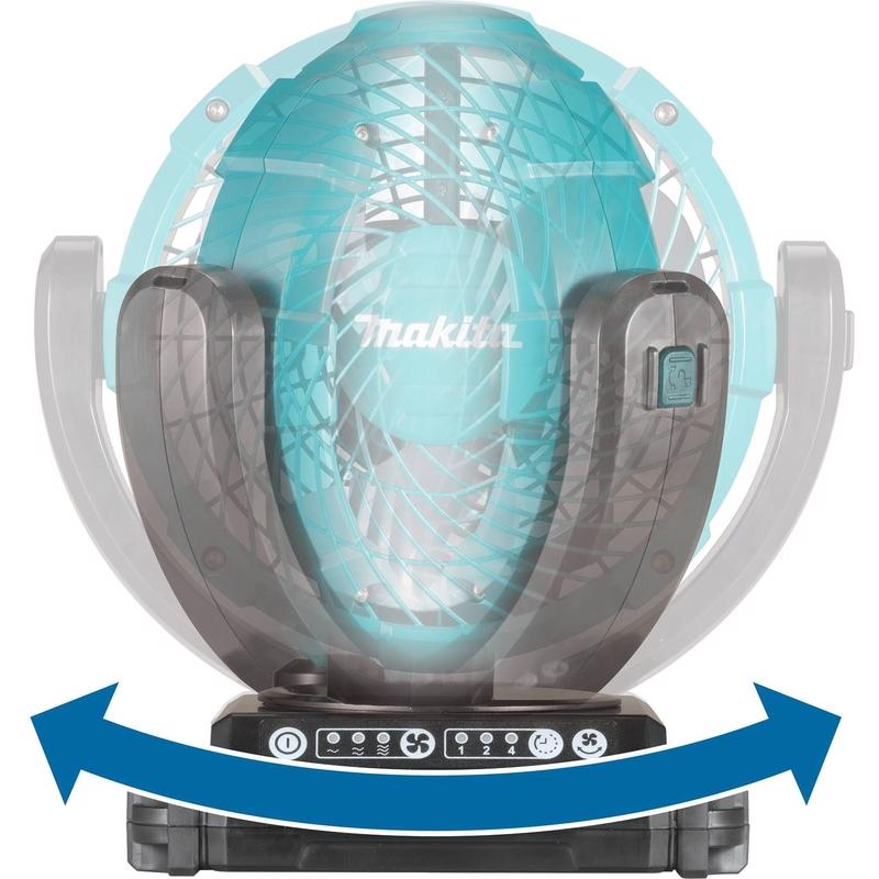 Makita 11-1/8 in. H 3 speed Oscillating Cordless Jobsite Fan