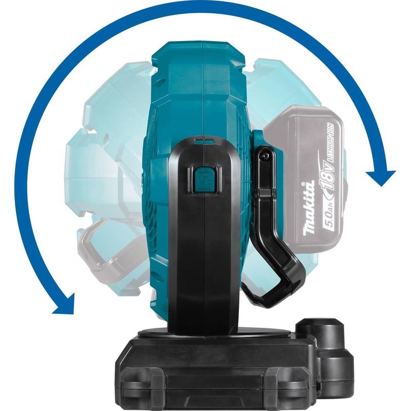 Makita 11-1/8 in. H 3 speed Oscillating Cordless Jobsite Fan