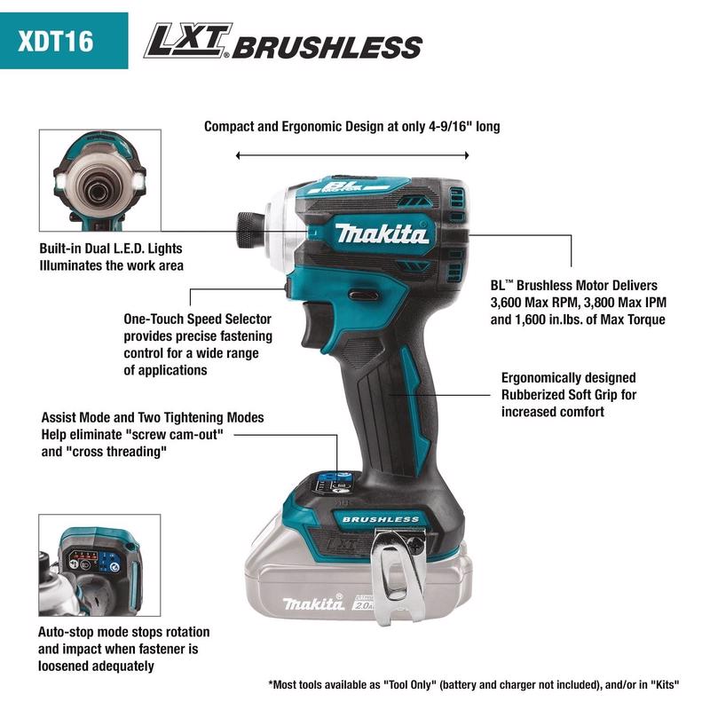 Makita 18V LXT Cordless Brushless 2 Tool Combo Kit