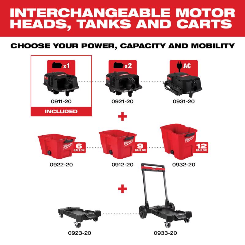 Milwaukee M18 Fuel Shop Wet/Dry Vacuum Motor Head