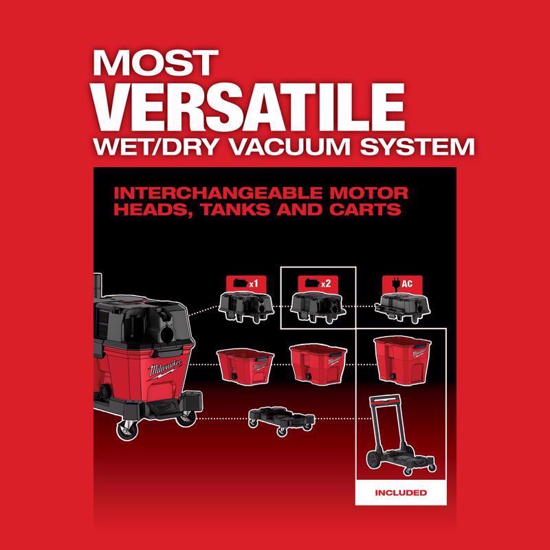 Milwaukee M18 FUEL 0930-22HD 12 gal Cordless Wet/Dry Vacuum Kit (Battery & Charger) 36 V 4.25 HP