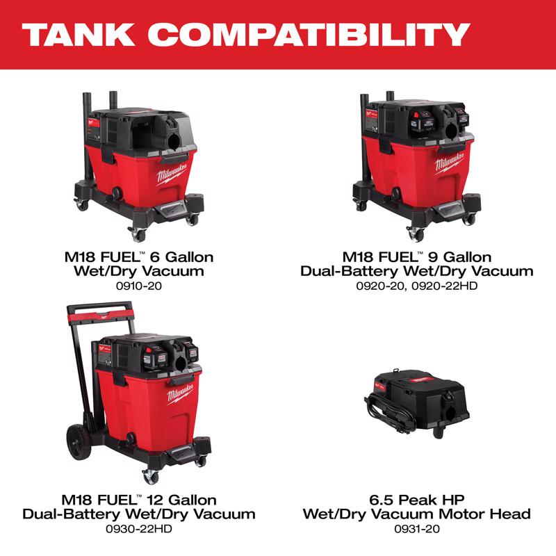 Milwaukee Shop Wet/Dry Vacuum Tank 12 gal