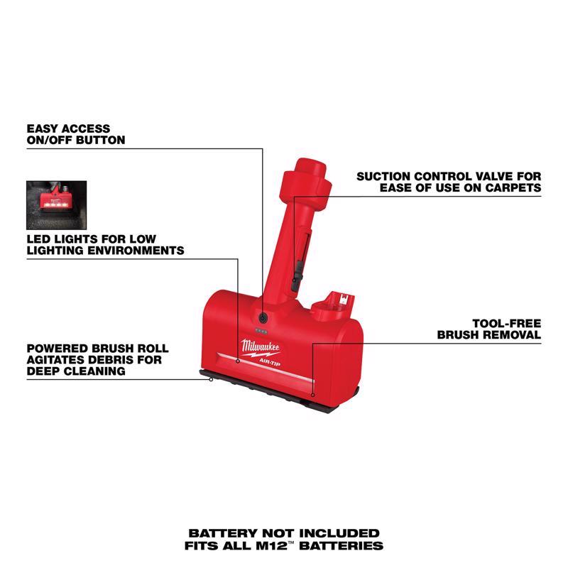 Milwaukee M12 AIR-TIP 1-1/4 in. - 2-1/2 in. Shop Utility Wet/Dry Vac Nozzle