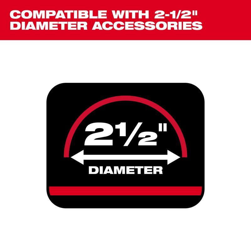 Milwaukee 9 ft. L X 2-1/2 in. D Wet/Dry Shop Vac Flexible Vacuum Hose