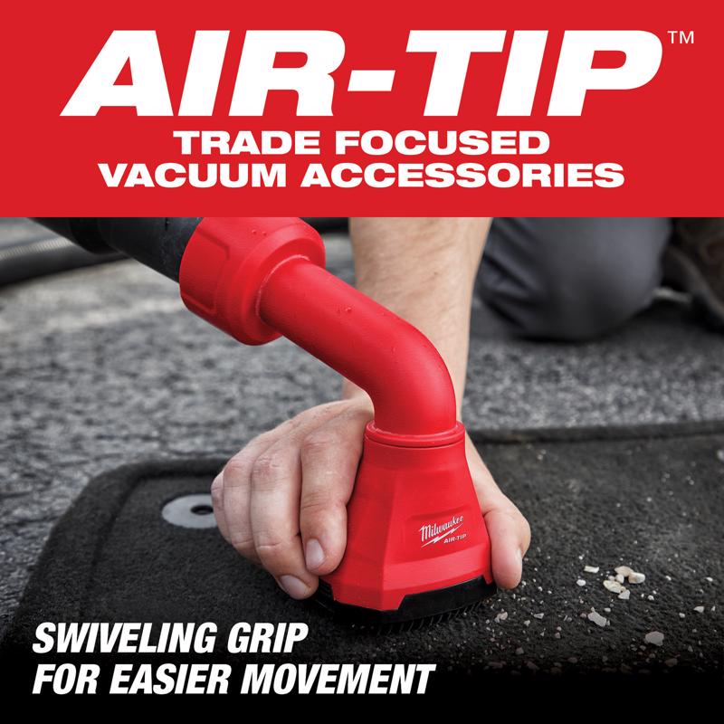 Milwaukee AIR-TIP 1-1/4 in. - 2-1/2 in. Shop Swiveling Palm Brush Wet/Dry Vac Brush Kit 5 pc