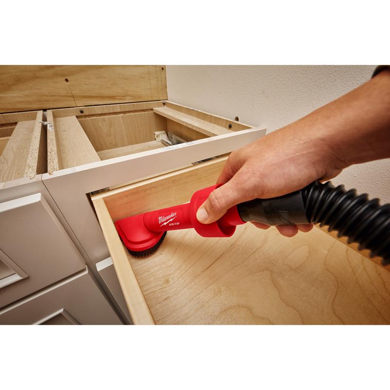 Milwaukee AIR-TIP 1-1/4 in. - 2-1/2 in. Shop Rotating Corner Brush Tool Wet/Dry Vac Brush
