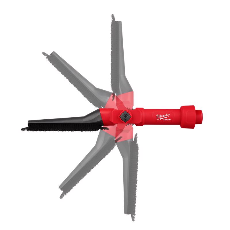 Milwaukee AIR-TIP 1-1/4 in. - 2-1/2 in. Shop Low Profile Pivoting Wet/Dry Vac Brush