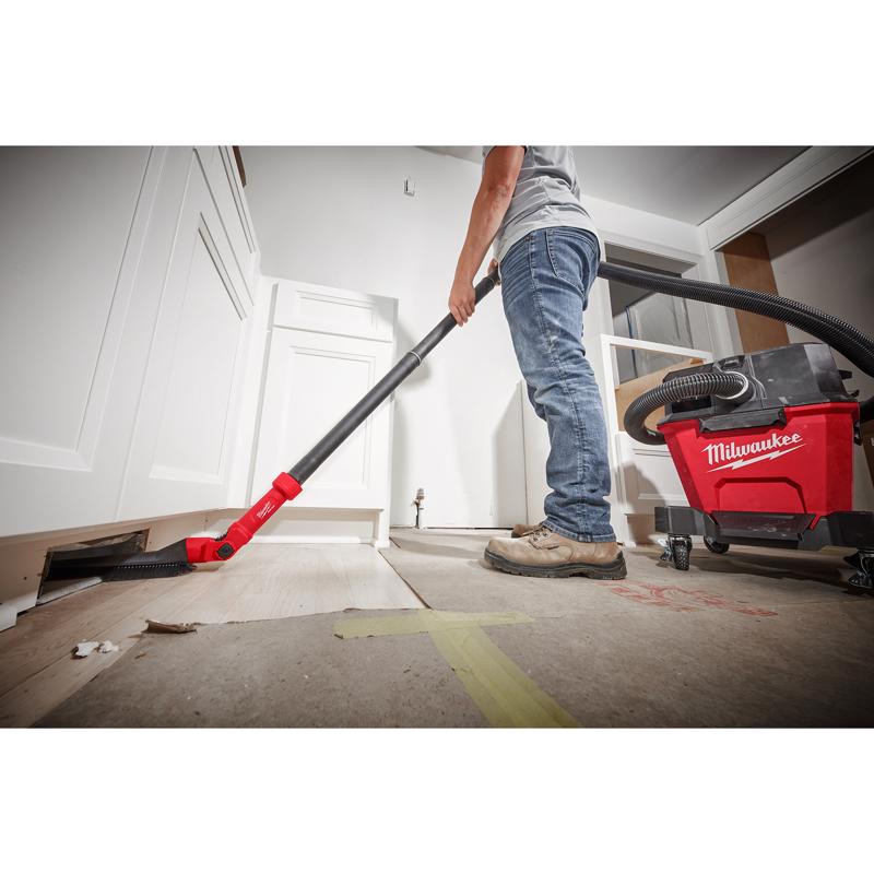 Milwaukee AIR-TIP 1-1/4 in. - 2-1/2 in. Shop Low Profile Pivoting Wet/Dry Vac Brush