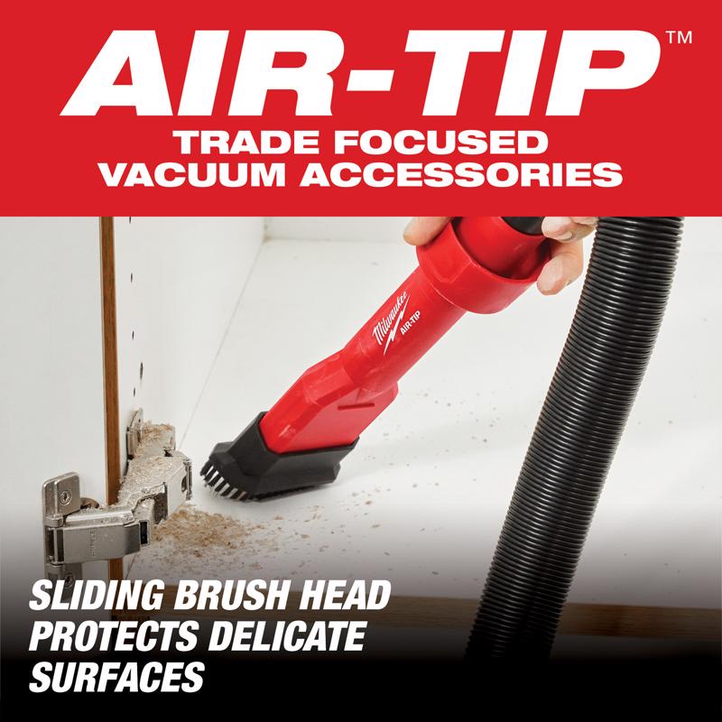 Milwaukee AIR-TIP 1-1/4 in. - 2-1/2 in. Shop 2 in 1 Utility Wet/Dry Vac Brush