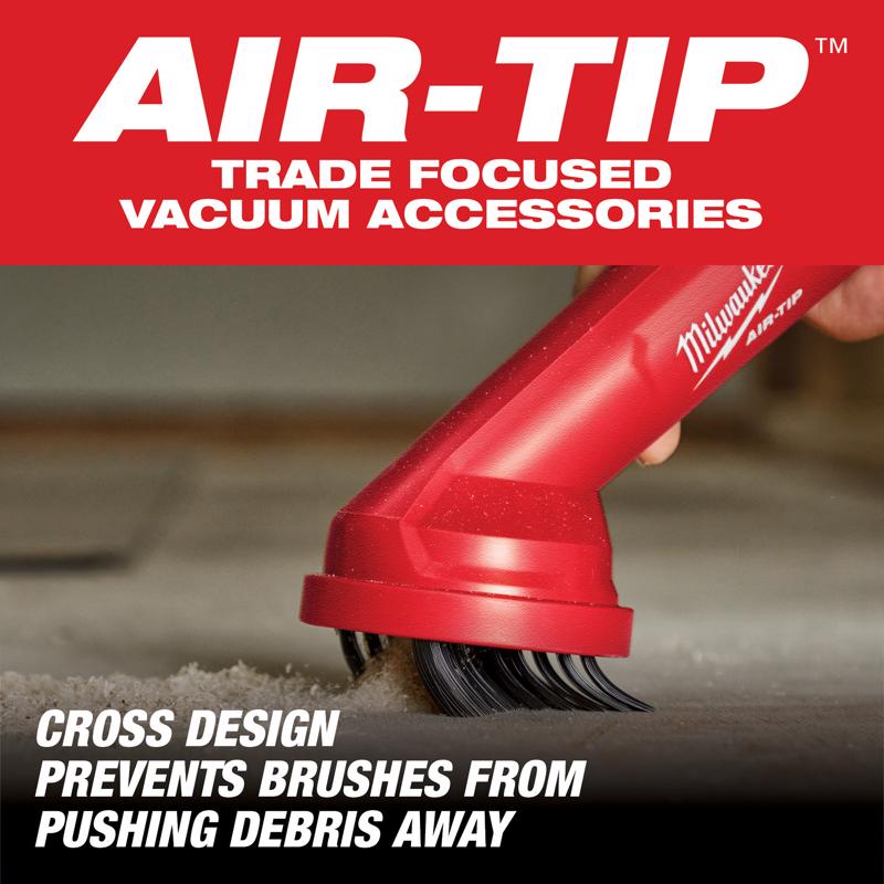Milwaukee AIR-TIP 1-1/4 in. - 2-1/2 in. Shop Cross Wet/Dry Vac Brush