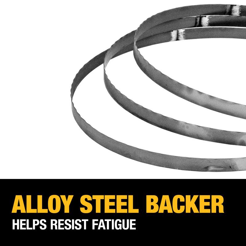 DEWALT 44.88 in. L X 0.5 in. W High Speed Steel Portable Band Saw Blade 18 TPI 3 pk