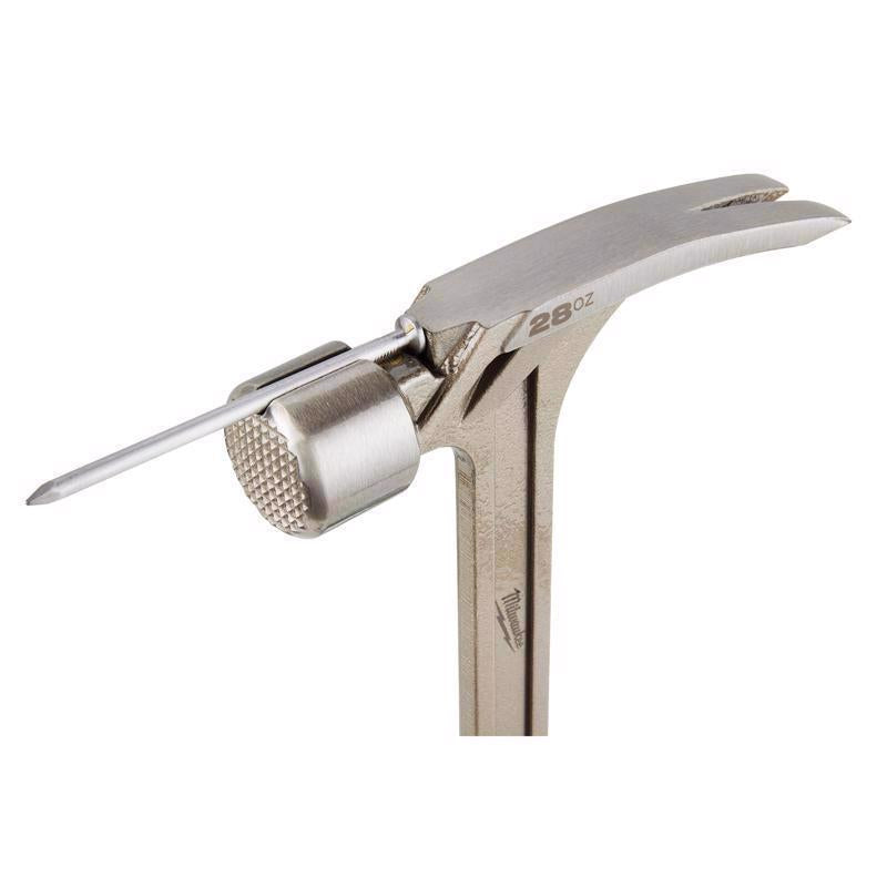 Milwaukee 28 oz Milled Face Framing Hammer 16 in. Fiberglass Handle